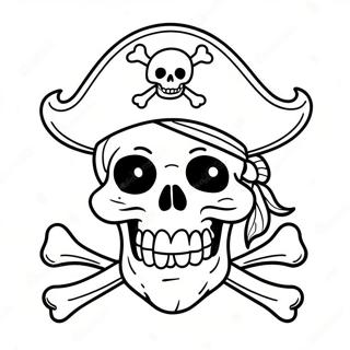 Kleurrijke Piraten Jolly Roger Kleurplaat 49825-41561