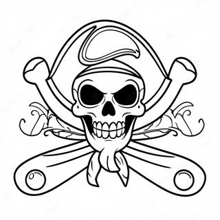 Kleurrijke Piraten Jolly Roger Kleurplaat 49825-41562