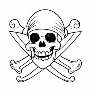 Kleurrijke Piraten Jolly Roger Kleurplaat 49825-41563