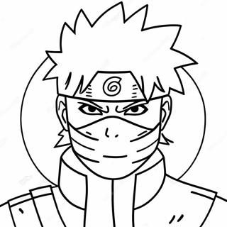 Kakashi Hatake Met Sharingan Kleurplaat 50105-41786