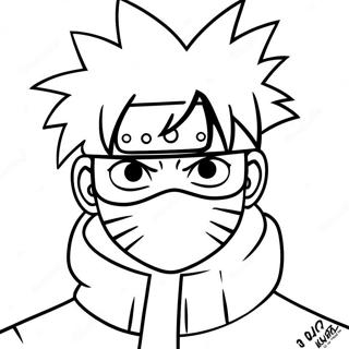 Kakashi Hatake Met Sharingan Kleurplaat 50105-41787