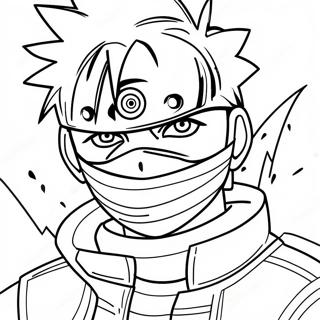 Kakashi Hatake Met Sharingan Kleurplaat 50105-41788