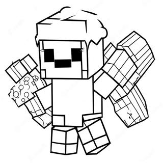 Minecraft Kerstman Creeper Kleurplaat 50115-41811