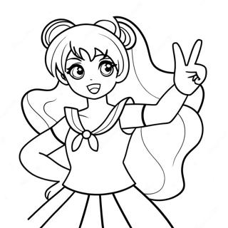 Sailor Venus In Actie Kleurplaat 50265-41906