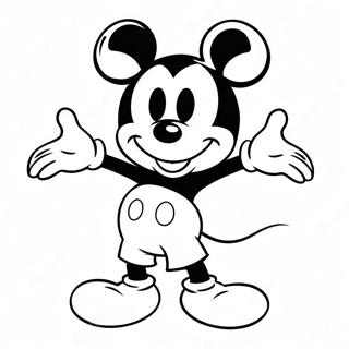 Mickey Mouse In Een Leuke Houding Kleurplaat 50295-41942