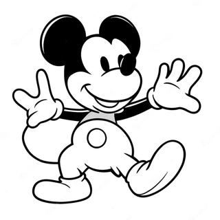 Mickey Mouse In Een Leuke Houding Kleurplaat 50295-41943