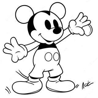 Mickey Mouse In Een Leuke Houding Kleurplaat 50295-41944