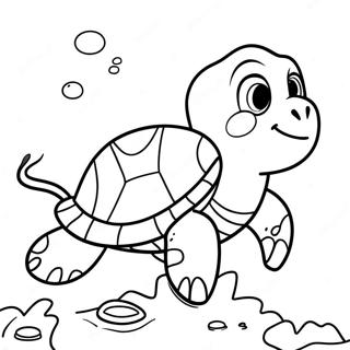 Schattige Zee Schildpad Van Finding Nemo Kleurplaat 50325-41961