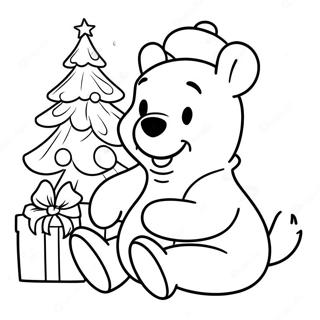 Kerst Winnie De Poeh Kleurplaat 50654-42216