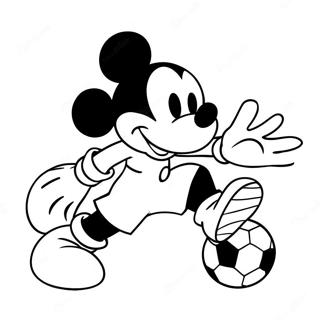 Mickey Mouse Voetbal Kleurplaat 50705-42271