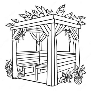 Kleurrijke Sukkah Met Versieringen Kleurplaat 50875-42390