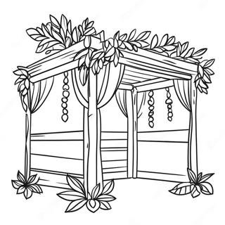 Kleurrijke Sukkah Met Versieringen Kleurplaat 50875-42391