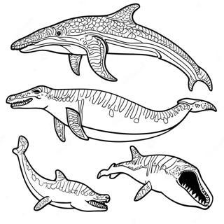 Mosasaurus Megalodon Kleurplaten