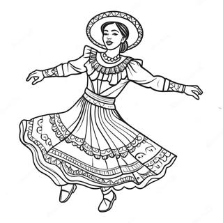 Kleurplaat Van Folklorico Dansvoorstelling 51164-42610