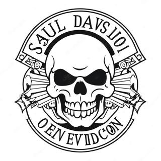 Kleurplaat Van Skull Harley Davidson Logo 51204-42649