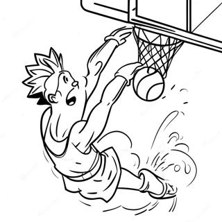 Spannende Slam Dunk Actie Kleurplaat 51255-42693