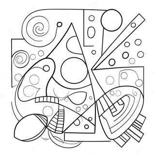 Kandinsky Geometrische Vormen Kleurplaat 51265-42705