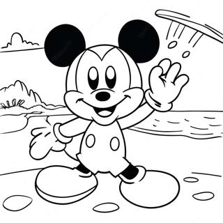 Mickey Mouse Strandplezier Kleurplaat 51345-42766