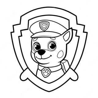 Kleurige Paw Patrol Badge Kleurplaat 51395-42801