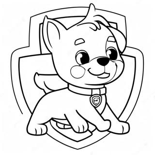 Kleurige Paw Patrol Badge Kleurplaat 51395-42802