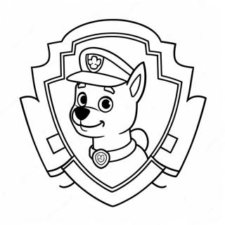 Kleurige Paw Patrol Badge Kleurplaat 51395-42803