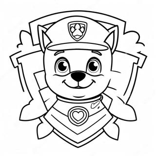 Kleurige Paw Patrol Badge Kleurplaat 51395-42804