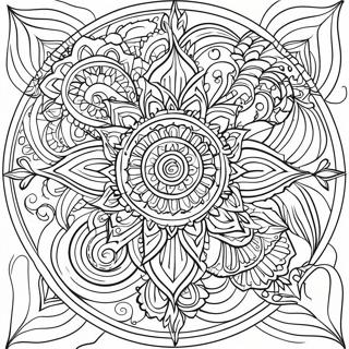 Abstract Stressverlichting Mandala Kleurplaat 51524-42902