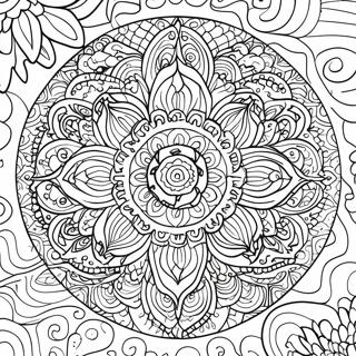 Abstract Stressverlichting Mandala Kleurplaat 51524-42904