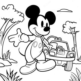 Mickey Mouse Safari Avontuur Kleurplaat 51544-42923