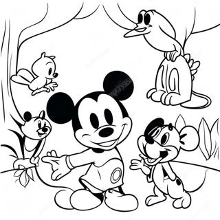 Mickey Mouse Met Jungle Dieren Kleurplaat 51545-42926