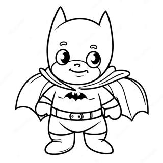 Schattige Baby Batman In Luier Kleurplaat 51795-43137