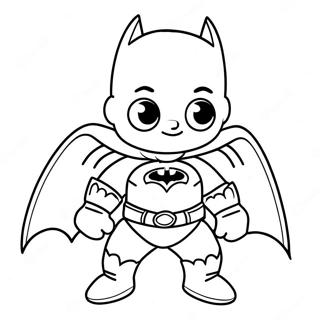 Schattige Baby Batman In Luier Kleurplaat 51795-43138