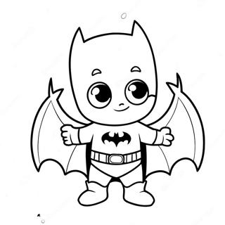 Schattige Baby Batman In Luier Kleurplaat 51795-43139