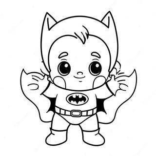 Schattige Baby Batman In Luier Kleurplaat 51795-43140