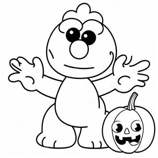 Elmo Halloween Kleurplaat 51955-43250