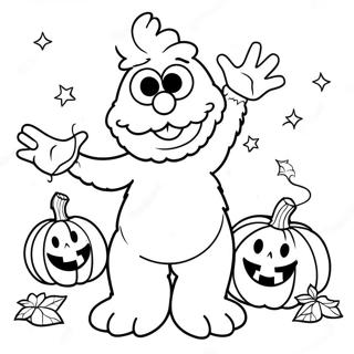 Elmo Halloween Kleurplaat 51955-43252