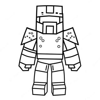 Minecraft Pantser Kleurplaat 52065-43330