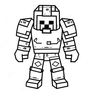 Minecraft Pantser Kleurplaat 52065-43332