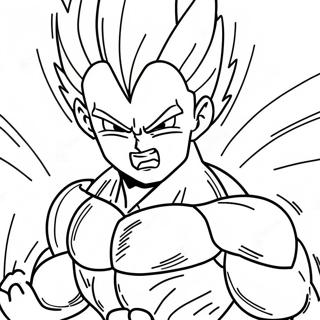 Majin Vegeta Die Opladen Kleurplaat 52156-43409