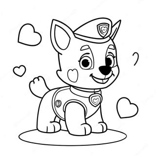 Paw Patrol Valentijns Kleurplaten