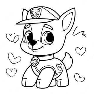 Paw Patrol Valentijns Kleurplaat 52346-43547