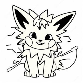 Jolteon Met Elektrische Vonken Kleurplaat 52497-43671