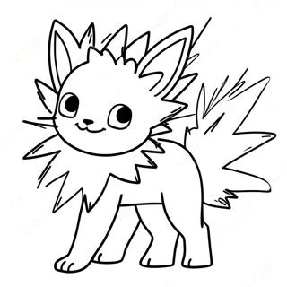 Jolteon Met Elektrische Vonken Kleurplaat 52497-43672