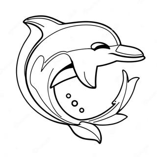 Kleurplaat Van Het Miami Dolphins Logo 5262-4218