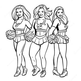 Kleurplaat Van De Miami Dolphins Cheerleaders 5263-4221