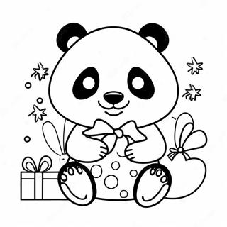 Kerst Panda Kleurplaat 52896-44015