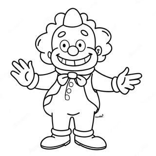 Krusty De Clown In Grappige Outfit Kleurplaat 52997-44063