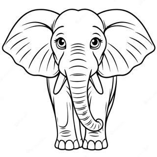 Afrikaanse Olifant Kleurplaat 53086-44140