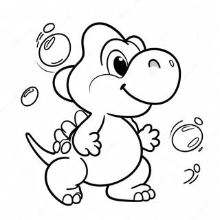 Yoshi Met Kleurrijke Eieren Kleurplaat 53358-44349