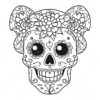 Dier Dia De Los Muertos Kleurplaat 53468-44407